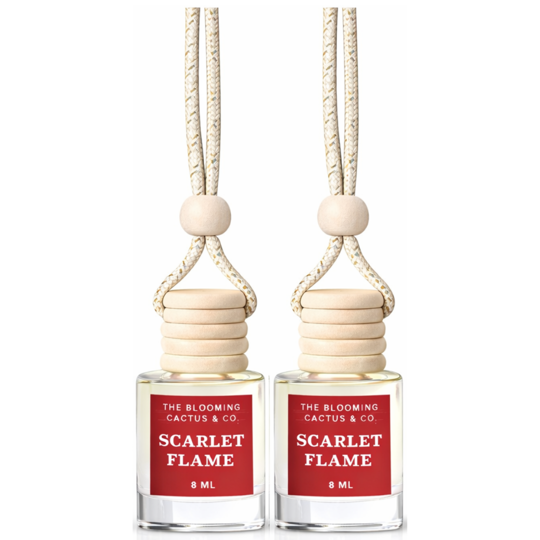 Car Air Hanging Fragrance Oil 2 Pack, Auto Freshener, Essential Oil Diffuser for Cars, Long Lasting Aroma Women Gift, Made in USA, Odors Eliminator, Interior Decor 8 ML