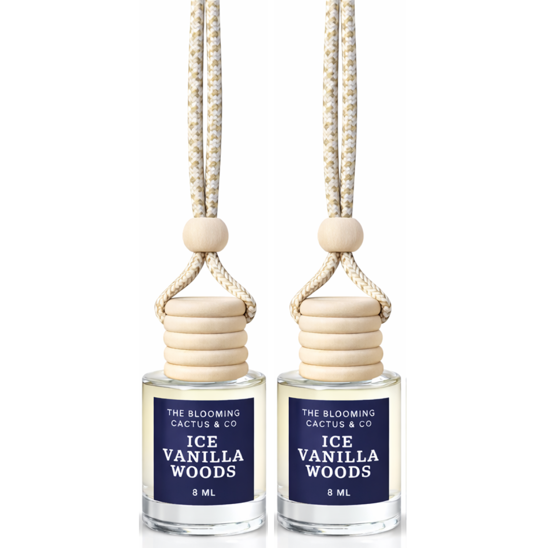 Car Air Hanging Fragrance Oil 2 Pack, Auto Freshener, Essential Oil Diffuser for Cars, Long Lasting Aroma Women Gift, Made in USA, Odors Eliminator, Interior Decor 8 ML