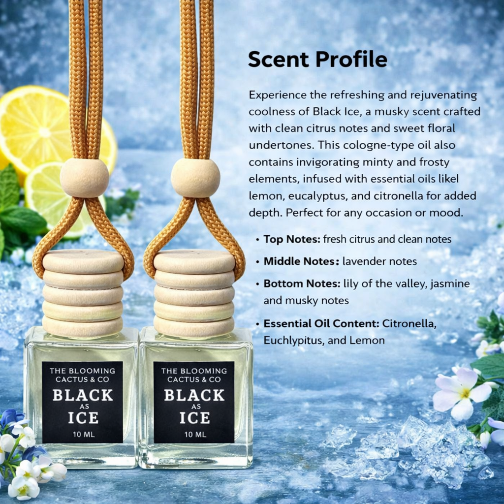 2 Pack Long Lasting Car Air Freshener, Hanging Fresh Aroma Diffuser, Natural Essential Oil Fragrance - Odor Remover, Auto Interior Decor, Made in USA 10 ML
