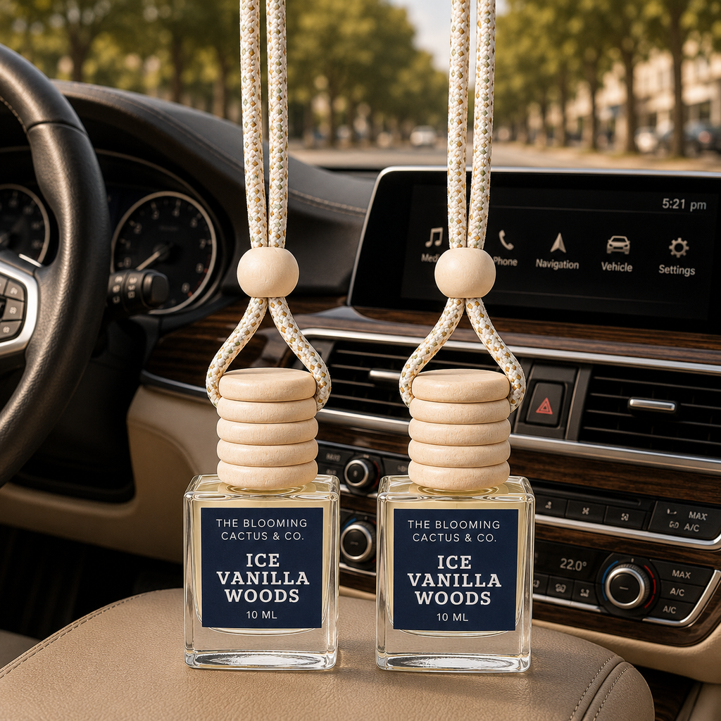 2 Pack Long Lasting Car Air Freshener, Hanging Fresh Aroma Diffuser, Natural Essential Oil Fragrance - Odor Remover, Auto Interior Decor, Made in USA 10 ML