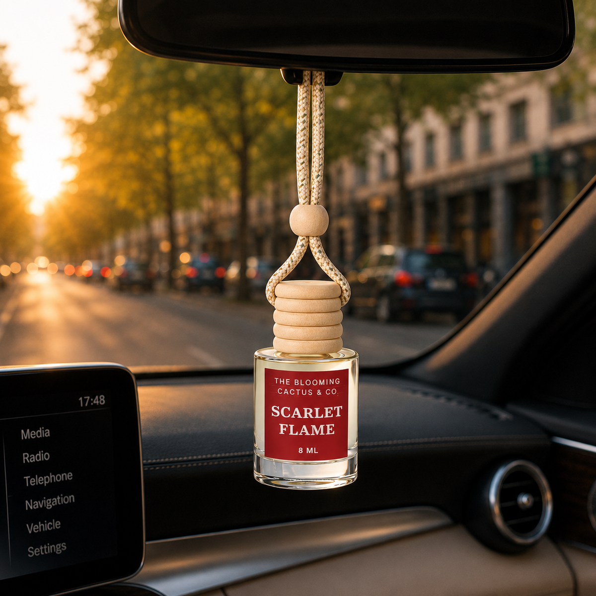 Car Air Hanging Fragrance Oil 2 Pack, Auto Freshener, Essential Oil Diffuser for Cars, Long Lasting Aroma Women Gift, Made in USA, Odors Eliminator, Interior Decor 8 ML